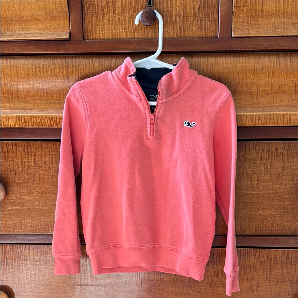 Vineyard Vines Pink Quarter-Zip Sweatshirt